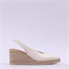 Unisa Decia Pointed Slingback Espadrille - Ivory Leather